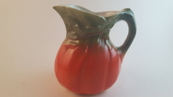 Antique Orange Pumpkin Squash Creamer Porcelain Pitcher - Treasure Valley Antiques & Collectibles