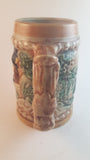 1950s German Oktoberfest Beer Stein Woman Playing Instrument with Man in Hat Made in Japan - Treasure Valley Antiques & Collectibles