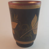 Vintage 1970s Khokhloma USSR Russia Wood Cup Vase Folk Art - Treasure Valley Antiques & Collectibles