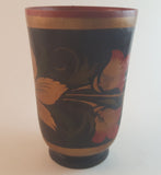 Vintage 1970s Khokhloma USSR Russia Wood Cup Vase Folk Art - Treasure Valley Antiques & Collectibles