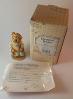 Cherished Teddies Girl With Fan Figurine Japan "Love Fans A Beautiful Friendship" - Treasure Valley Antiques & Collectibles