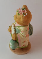 Cherished Teddies Girl With Fan Figurine Japan "Love Fans A Beautiful Friendship" - Treasure Valley Antiques & Collectibles