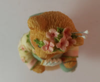 Cherished Teddies Girl With Fan Figurine Japan "Love Fans A Beautiful Friendship" - Treasure Valley Antiques & Collectibles