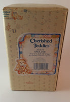Cherished Teddies Boy Holding Umbrella Figurine England "You're A Jolly Ol' Chap" - Treasure Valley Antiques & Collectibles