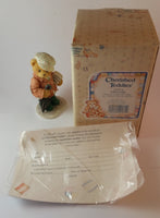 Cherished Teddies Boy Holding Umbrella Figurine England "You're A Jolly Ol' Chap" - Treasure Valley Antiques & Collectibles