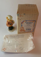 Cherished Teddies Boy Holding Umbrella Figurine England "You're A Jolly Ol' Chap" - Treasure Valley Antiques & Collectibles