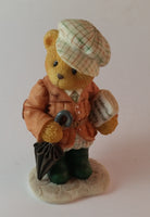 Cherished Teddies Boy Holding Umbrella Figurine England "You're A Jolly Ol' Chap" - Treasure Valley Antiques & Collectibles