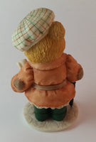 Cherished Teddies Boy Holding Umbrella Figurine England "You're A Jolly Ol' Chap" - Treasure Valley Antiques & Collectibles