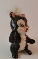 Vintage 1950s Furry Skunk Ceramic Figurine *Has Hair loss* - Treasure Valley Antiques & Collectibles