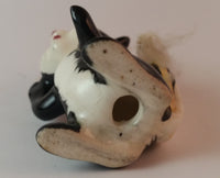 Vintage 1950s Furry Skunk Ceramic Figurine *Has Hair loss* - Treasure Valley Antiques & Collectibles
