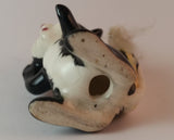 Vintage 1950s Furry Skunk Ceramic Figurine *Has Hair loss* - Treasure Valley Antiques & Collectibles