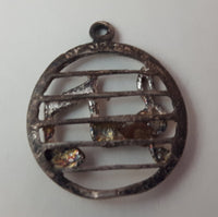 Vintage Metal Music Notes Necklace Pendant Charm - Treasure Valley Antiques & Collectibles