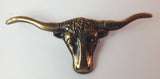 Vintage 1960s Texas Longhorn Bull Bronze Tie Clip - Treasure Valley Antiques & Collectibles