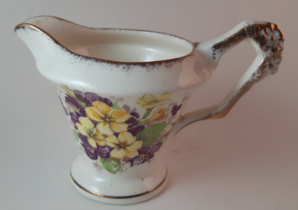 1940s James Kent Ltd. Diamond Floral Creamer Pattern 4002 Longton, England - Treasure Valley Antiques & Collectibles