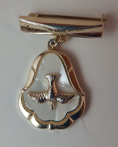Vintage Holy Spirit Dove Religious Pin Pendant - Treasure Valley Antiques & Collectibles