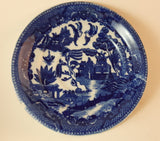 1940s Blue Willow Ware Occupied Japan Saucer Plate Tiny chip on lower left rim - Treasure Valley Antiques & Collectibles