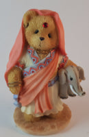 Cherished Teddies Girl Holding Elephant Figurine India "You're The Jewel Of My Heart" - Treasure Valley Antiques & Collectibles