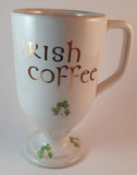 Set of 2 1950s White Wade Ireland Porcelain Irish Coffee Mug with Gold Trim and Lettering - Treasure Valley Antiques & Collectibles