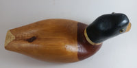 Vintage Hand Painted Hand Carved Wooden Drake Mallard Duck Decoy - Treasure Valley Antiques & Collectibles