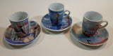 Vintage Cafe Pattern Girls Cup & Saucer Set of 6 in Box - Treasure Valley Antiques & Collectibles