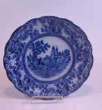 Antique 1890s Togo Colonial Pottery Stoke England Flow Blue Transferware Dinner Plate - Treasure Valley Antiques & Collectibles