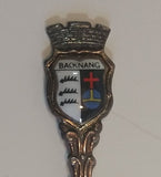 Vintage Backnang Germany Enamel Coat of Arms Crest Silver Plated Collectible Spoon - Treasure Valley Antiques & Collectibles