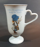 Rare 1982 Holly Hobbie "Blue Girl" Porcelain Tall Tea Cup with Gold Trim
