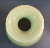 Modern Luxurious Chinese Imperial Guan Celadon Green Crackle Glaze 10" Tall Vase - Treasure Valley Antiques & Collectibles