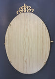 19th Century Gold Gilt Oval Crown Top Mirror - Treasure Valley Antiques & Collectibles