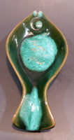 1970s KG McMaster Pottery Canada Green Teal Fish Dish Prince Albert, Saskatchewan - Treasure Valley Antiques & Collectibles