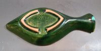 1970s KG McMaster Pottery Canada Green Teal Fish Dish Prince Albert, Saskatchewan - Treasure Valley Antiques & Collectibles