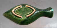 1970s KG McMaster Pottery Canada Green Teal Fish Dish Prince Albert, Saskatchewan - Treasure Valley Antiques & Collectibles