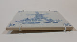 Vintage 1970s MOSA Delft Blue Windmill Tile - Treasure Valley Antiques & Collectibles
