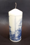 Delft Blue Holland Windmill Decor 8" Tall Wax Candle Unused - Like New - Treasure Valley Antiques & Collectibles