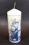 Delft Blue Holland Windmill Decor 8" Tall Wax Candle Unused - Like New - Treasure Valley Antiques & Collectibles