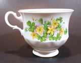 1959-1964 Queen Anne Pattern 8615 Yellow and Pink Floral with Clovers Bone China Teacup