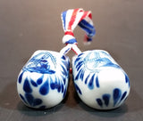 Vintage Delft Blue Handpainted Holland Windmill Shoe Set - Treasure Valley Antiques & Collectibles