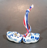 Vintage Delft Blue Handpainted Holland Windmill Shoe Set - Treasure Valley Antiques & Collectibles
