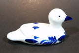 Vintage Hand Painted Delft Blue Duck Bird Porcelain Figurine - Treasure Valley Antiques & Collectibles