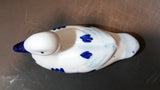 Vintage Hand Painted Delft Blue Duck Bird Porcelain Figurine - Treasure Valley Antiques & Collectibles