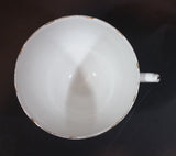 1950s Royal Vale Pink Roses & Leaves Bone China Teacup Gold Trim - Treasure Valley Antiques & Collectibles