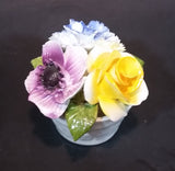 1950s Radnor Bone China Mixed Floral Purple Blue Yellow Bone China Bouquet - Treasure Valley Antiques & Collectibles