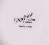 1950s Radnor Bone China Mixed Floral Purple Blue Yellow Bone China Bouquet