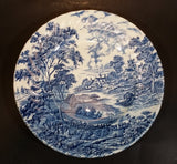 1960s Ridgway Ironstone "Meadowsweet" Blue and White 9 3/4" Dinner Plate - Treasure Valley Antiques & Collectibles