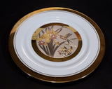 Vintage The Art of Chokin Hummingbird Plate 24KT Gold with Silver - Treasure Valley Antiques & Collectibles