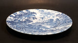 1960s Ridgway Ironstone "Meadowsweet" Blue and White 9 3/4" Dinner Plate