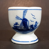 Vintage Handpainted Delft Blue Windmill Egg Cup - Treasure Valley Antiques & Collectibles