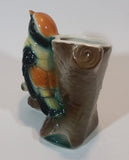 1950s Royal Copley Western Tanager or Warbler Bird on Tree Stump Ceramic Porcelain Planter - Treasure Valley Antiques & Collectibles