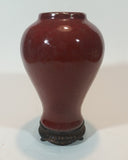 Retired Fitz and Floyd Essentials China Sang De Boeuf Temple Jar Without Lid - Treasure Valley Antiques & Collectibles