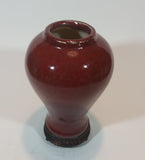 Retired Fitz and Floyd Essentials China Sang De Boeuf Temple Jar Without Lid - Treasure Valley Antiques & Collectibles